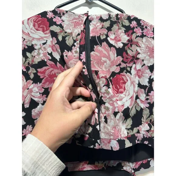 Bardot Garden Floral Maxi Dress Womens Small Pink Fairy Coquette Cutout Flare - Picture 12 of 16